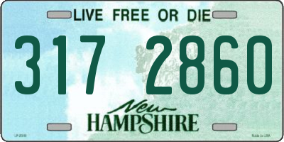 NH license plate 3172860