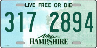 NH license plate 3172894