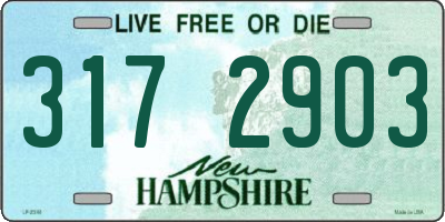 NH license plate 3172903