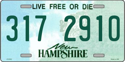 NH license plate 3172910