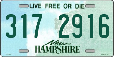 NH license plate 3172916