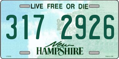 NH license plate 3172926