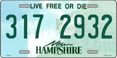 NH license plate 3172932