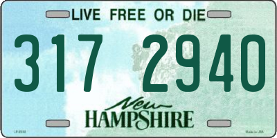 NH license plate 3172940