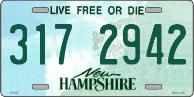 NH license plate 3172942