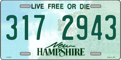 NH license plate 3172943
