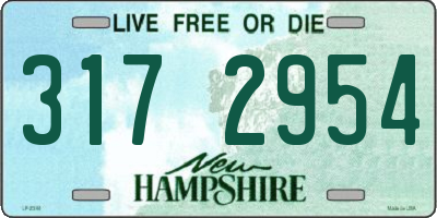 NH license plate 3172954