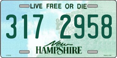 NH license plate 3172958