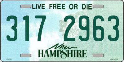 NH license plate 3172963