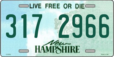 NH license plate 3172966