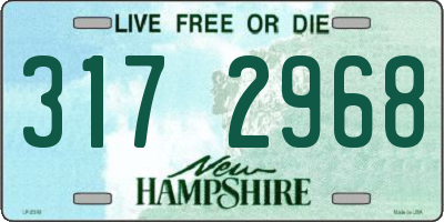 NH license plate 3172968