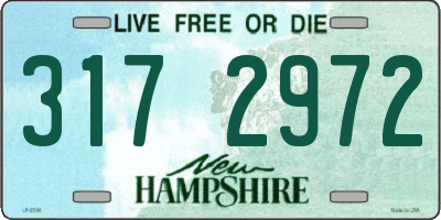 NH license plate 3172972