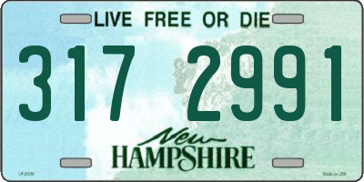 NH license plate 3172991