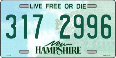 NH license plate 3172996