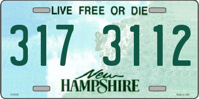NH license plate 3173112