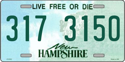 NH license plate 3173150