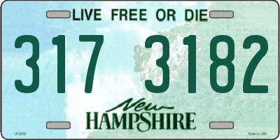 NH license plate 3173182
