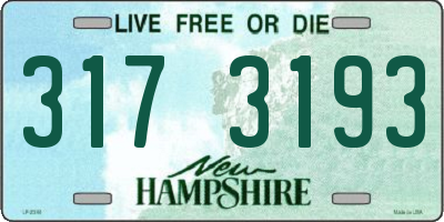 NH license plate 3173193