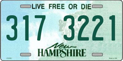 NH license plate 3173221
