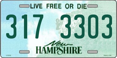 NH license plate 3173303
