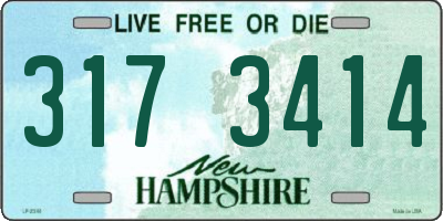 NH license plate 3173414