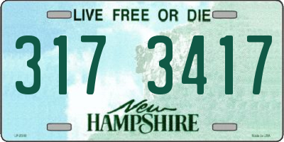 NH license plate 3173417