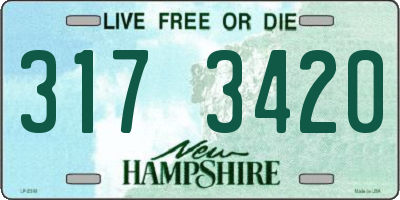 NH license plate 3173420