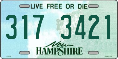 NH license plate 3173421