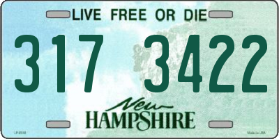 NH license plate 3173422