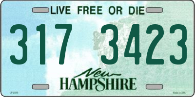 NH license plate 3173423