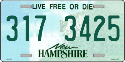 NH license plate 3173425