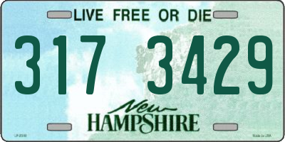 NH license plate 3173429