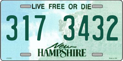 NH license plate 3173432
