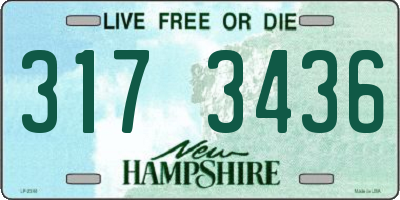 NH license plate 3173436