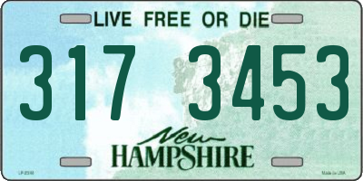 NH license plate 3173453