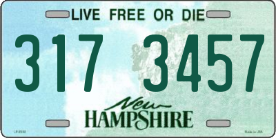 NH license plate 3173457