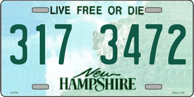 NH license plate 3173472