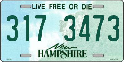 NH license plate 3173473