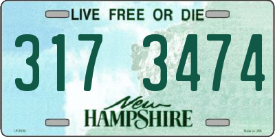 NH license plate 3173474