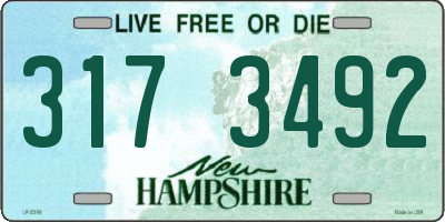 NH license plate 3173492