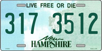 NH license plate 3173512