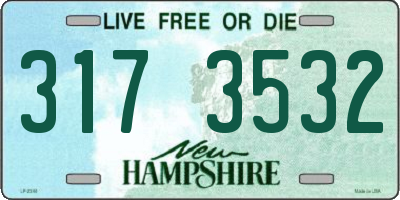 NH license plate 3173532