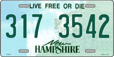 NH license plate 3173542
