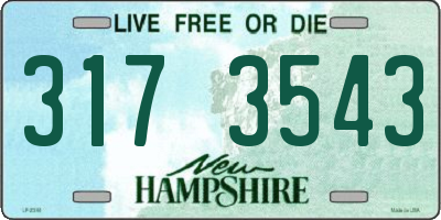 NH license plate 3173543