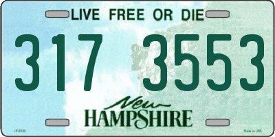 NH license plate 3173553