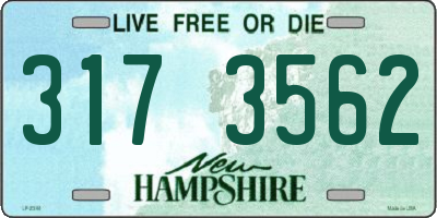 NH license plate 3173562