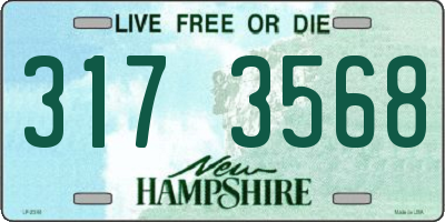 NH license plate 3173568