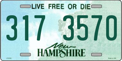 NH license plate 3173570