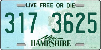 NH license plate 3173625