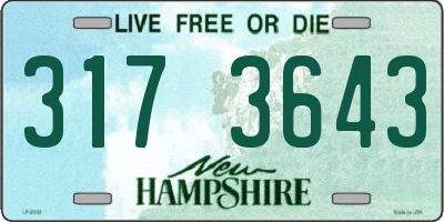 NH license plate 3173643
